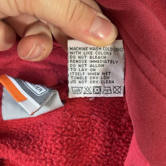 Vintage Nike Bauer Hockey Hoodie Youth S Red Sweatshirt Center Swoosh 90s Y2K - Picture 10 of 15